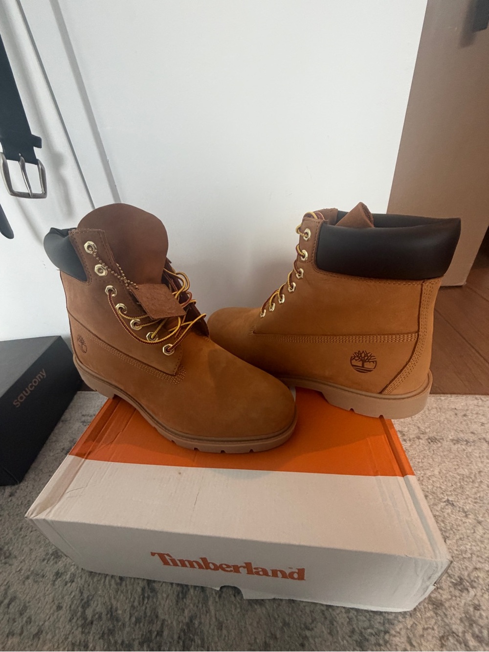 Timberland Wheat Nubuck Lace-Up Work Boots